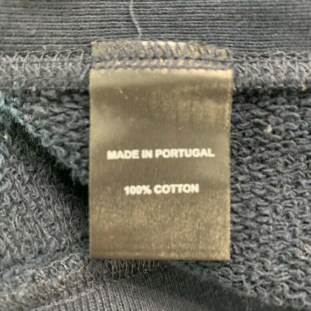 ROWING BLAZERS Navy White Logo Cotton Hooded Sweatshirt - Picture 5 of 6